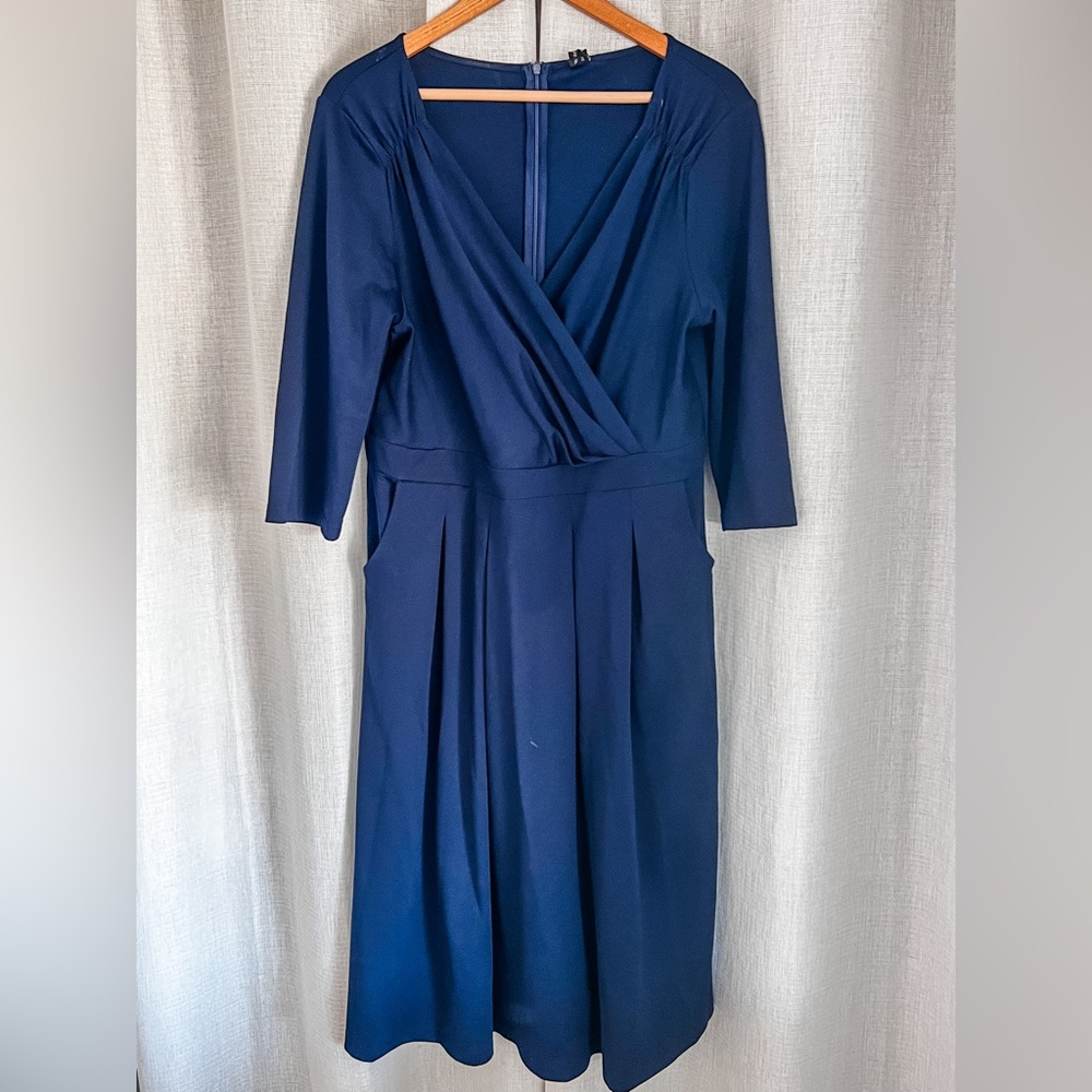 Amazon Dress Navy Blue Midi Dress